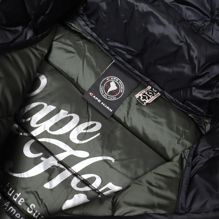 【極美品】CAPE HORN ライトダウンダウンジャケット フード取り外し可能 CAPEHORN（ケープホーン） ダウン ダウンジャケット ステラ アウター