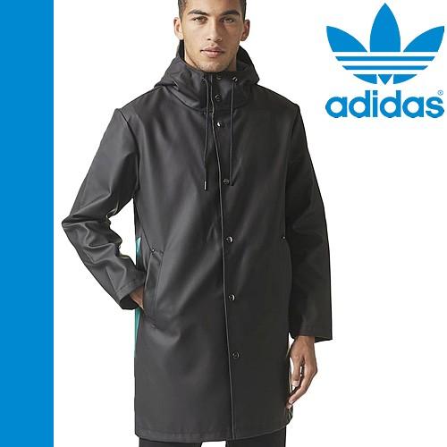 アディダス ジャケット 長袖 メンズ レインジャケット ブラック 黒 ロゴ オリジナルス adidas EQT RAIN JACKET CV8925｜maido-selection