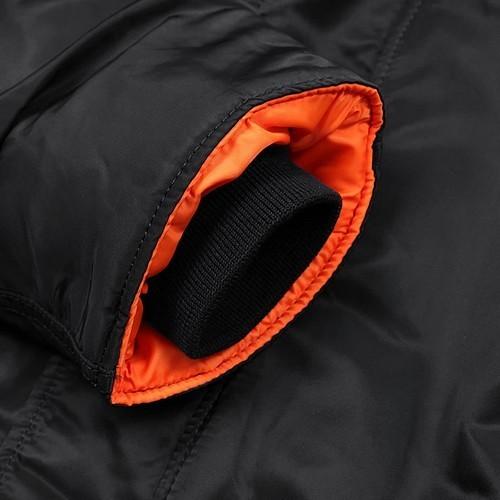 ALPHA INDUSTRIES ブラック ボンバージャケット オレンジ裏地 Alpha Industries（アルファ・インダストリーズ） アウター ジャケット