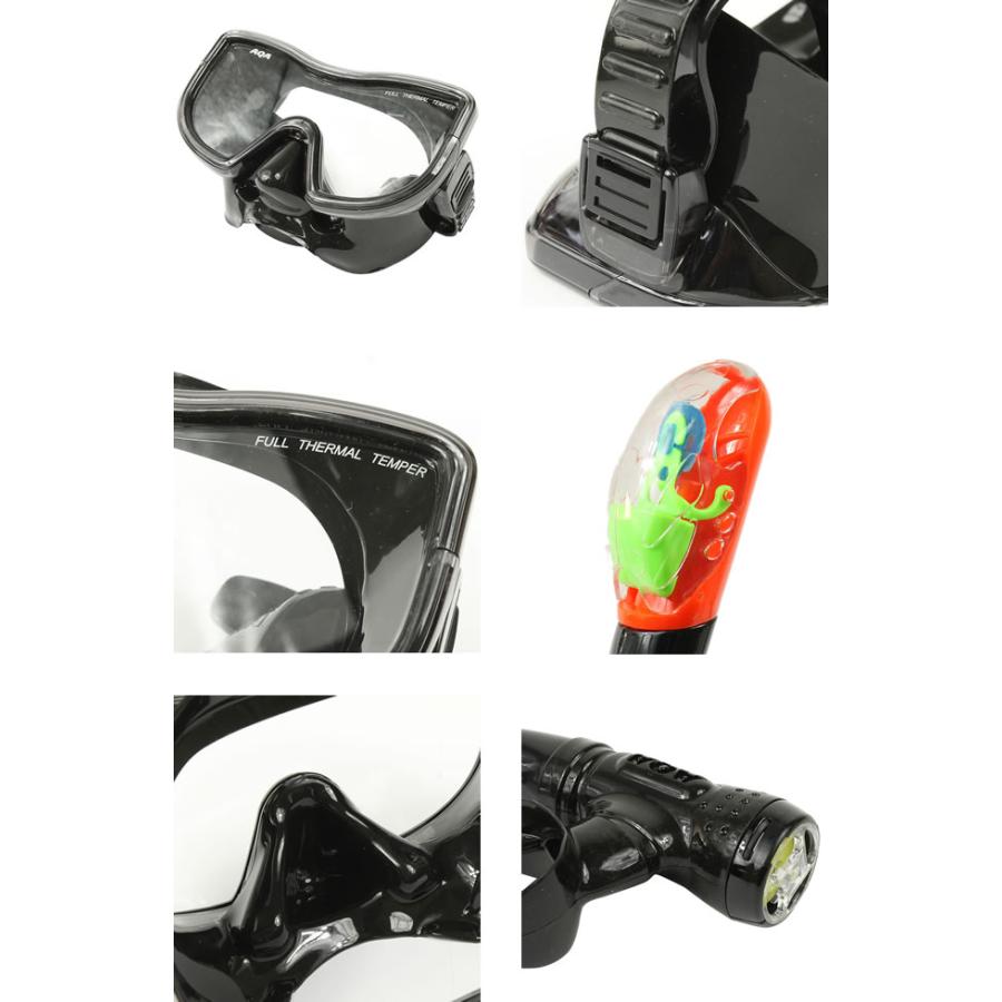 7点セット　メビウス AQA（エーキューエー） シュノーケルセット シュノーケルマスク