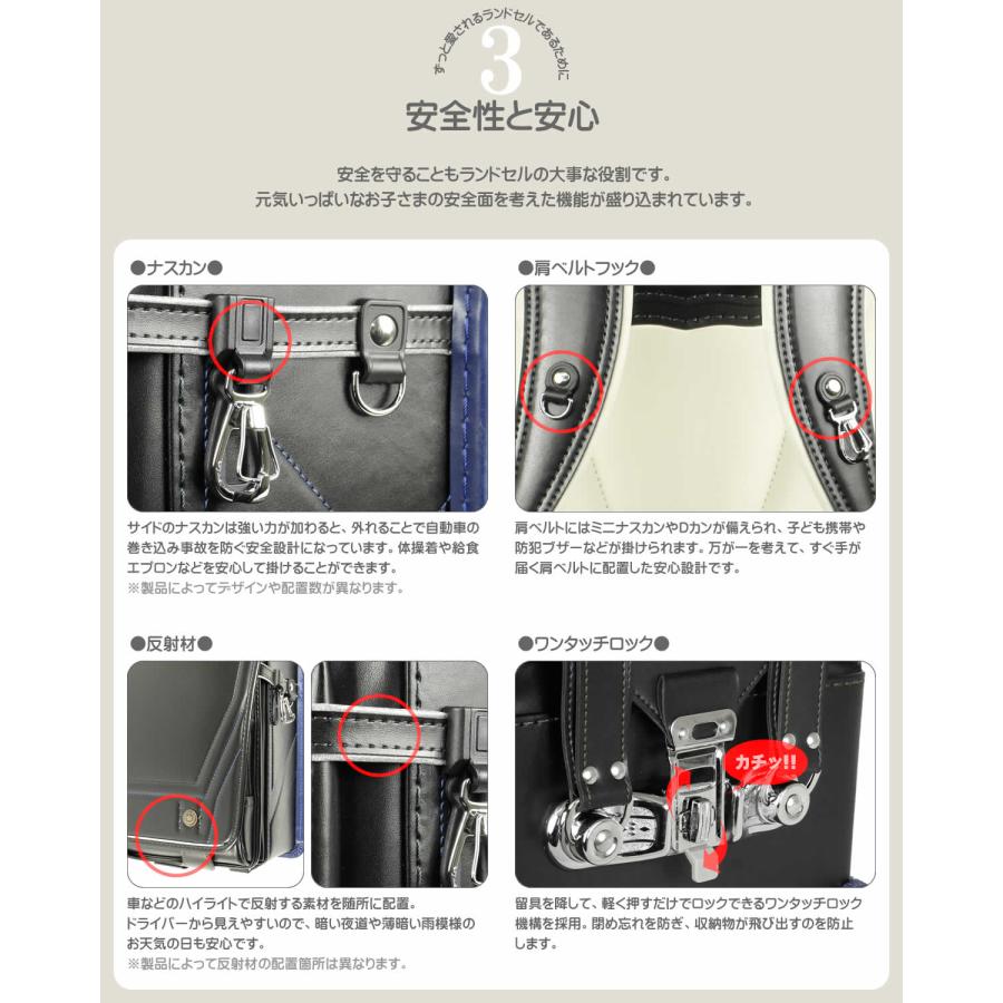 ランドセル 男の子 7年保証付き 黒 A4フラットファイル対応 ワンタッチ