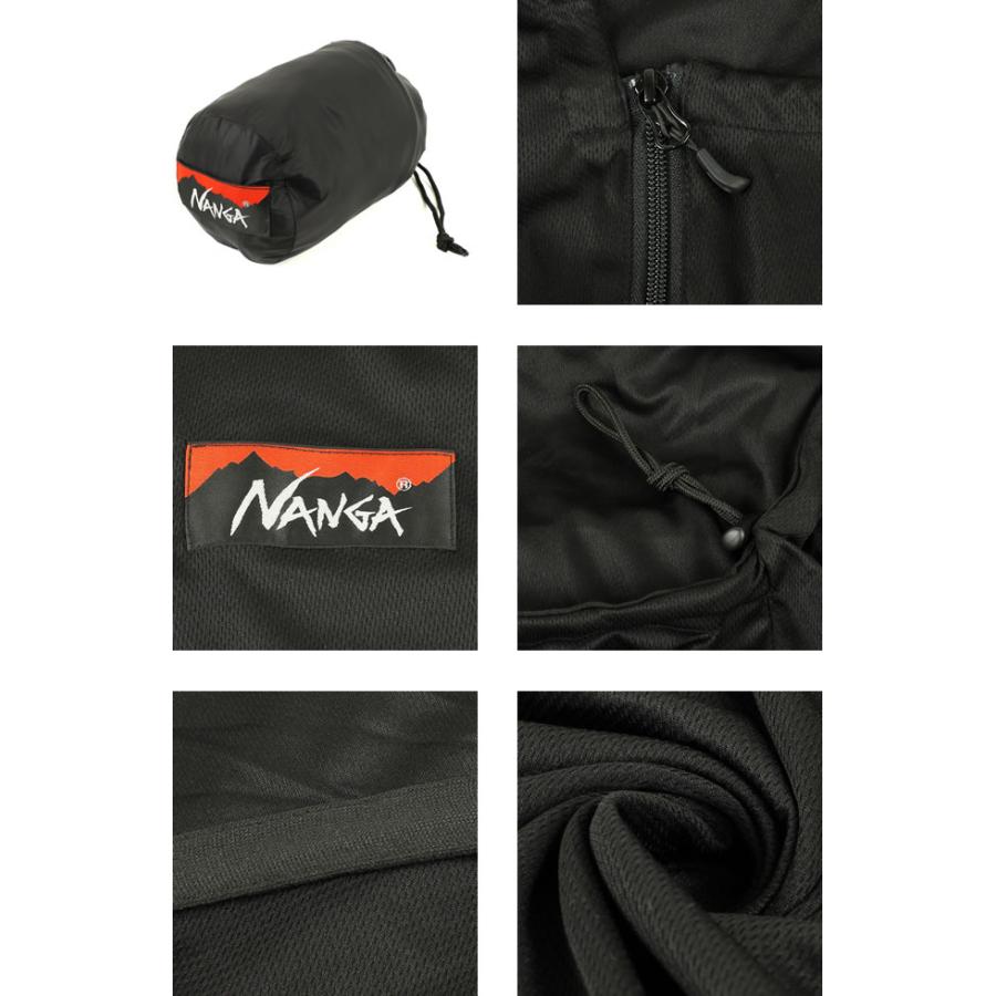 ナンガ NANGA スリーピング バッグ インナー シーツ 寝袋 レギュラーサイズ 汚れ防止 通気性 軽量 車中泊 登山 キャンプ アウトドア 黒  ブラック