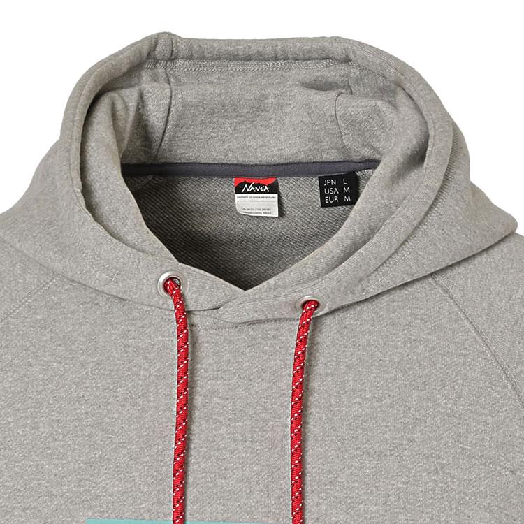 NANGA（ナンガ） エコハイブリッド ボックスロゴ フーディー パーカー