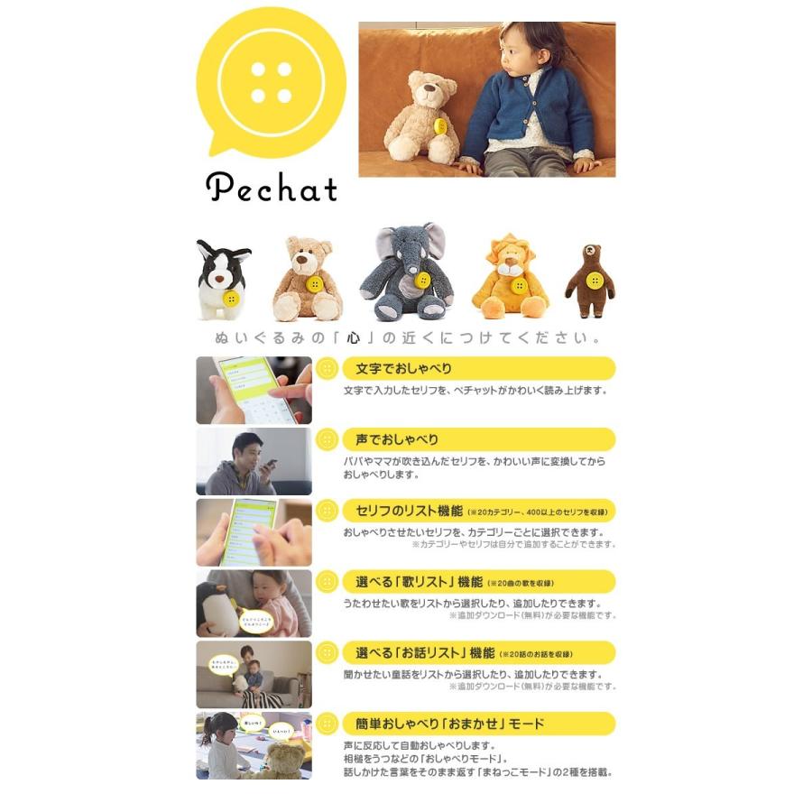 Pechat【新品未使用】 ペチャット Pechat ぬいぐるみセット ボタン型スピーカー