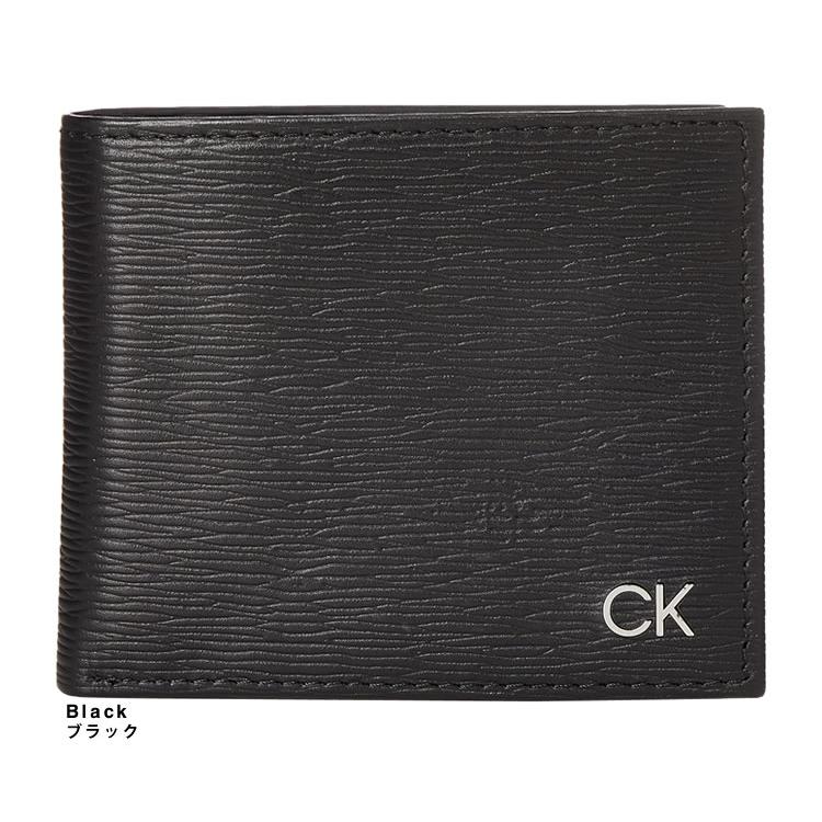   折財布 ブラック シンプル CKロゴ メタル Calvin Klein（カルバン・クライン） 財布 二つ折り財布 マッカ