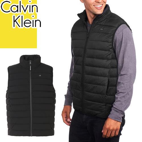 カルバンクライン Calvin Klein ダウンベスト ライトダウン 中綿 アウター メンズ 軽量 防寒 ゴルフ 大きいサイズ ブランド 黒