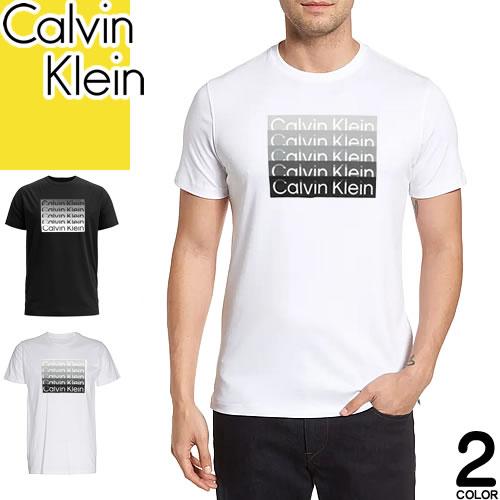 カルバンクライン Calvin Klein Tシャツ 40gm871 メンズ 半袖 ロゴ クルーネック 丸首 ブランド おしゃれ プリント 大きい 大きめ 白 ホワイト グレー Salenew大人気