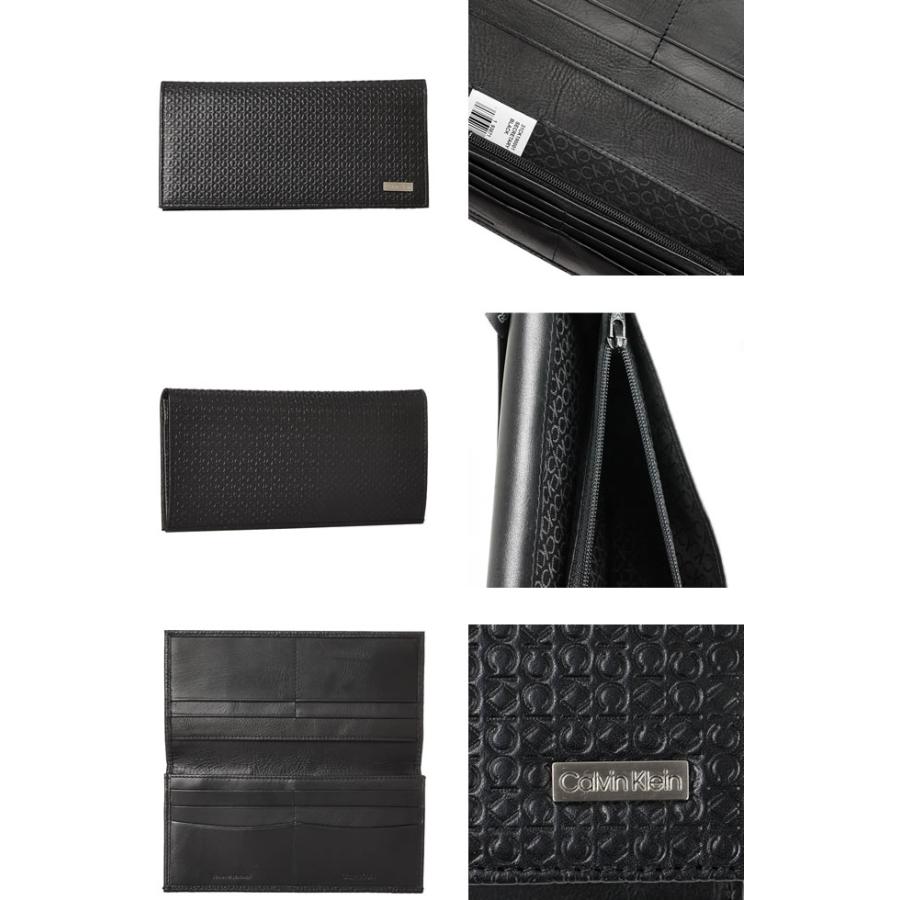 カルバンクライン Calvin Klein 財布 長財布 メンズ モノグラム かぶせ 