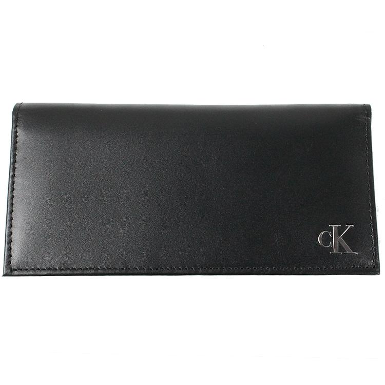   黒 レザー 長財布 ウォレット CK ロゴ 新品未使用】Calvin Klein 黒 レザー 長財布 ウォレット CKロゴ - メルカリ
