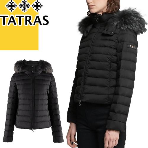極美品 タトラス ヴァレナ ダウンジャケット ショート丈 ファー ブラック S TATRAS タトラス ダウンジャケット VARENA ヴァレナ ブラック
