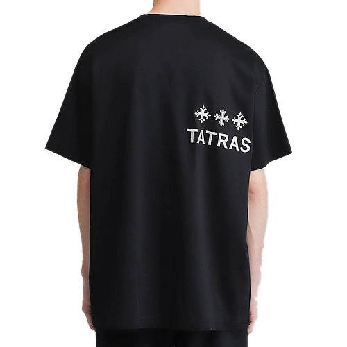 タトラス TATRAS Tシャツ 半袖 クルーネック 丸首 メンズ ヌンキ ロゴ 刺繍 コットン 大きいサイズ ブランド 黒 白 ブラック ホワイト