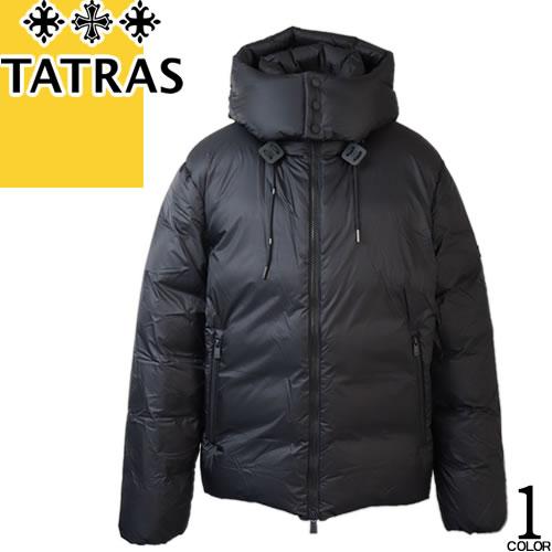 TATRAS ブラック ミリタリーダウンジャケット フード付き TATRAS ブラック フード付きダウンジャケット
