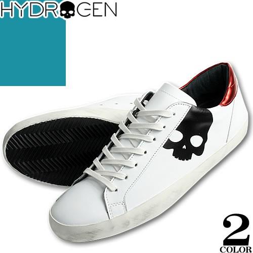 ハイドロゲン Hydrogen スニーカー シューズ メンズ 白 黒 大きいサイズ ブランド おしゃれ ローカット レザー 革 靴 スカル