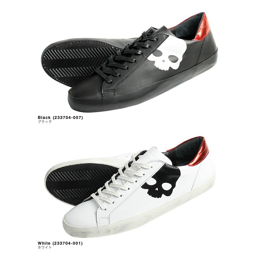 ハイドロゲン Hydrogen スニーカー シューズ メンズ 白 黒 大きいサイズ ブランド おしゃれ ローカット レザー 革 靴 スカル 5cm