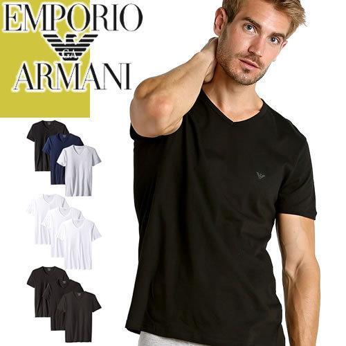 エンポリオ アルマーニ EMPORIO ARMANI Tシャツ 半袖 Vネック 3枚 