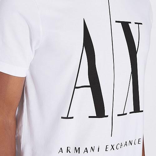 アルマーニ エクスチェンジ ARMANI EXCHANGE Tシャツ メンズ 半袖 クルーネック 丸首 アイコンロゴ プリント おしゃれ 綿 ブランド 大きいサイズ 白 黒｜maido-selection｜11