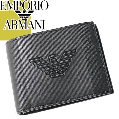 エンポリオアルマーニ Emporio Armani 財布 二つ折り メンズ 小銭入れ ウォレット 使いやすい ブランド おしゃれ 黒 ブラック 3 100 Mss 通販 Yahoo ショッピング