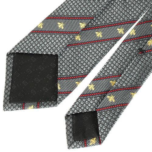 GUCCI グッチ ネクタイ ビー ハチ ストライプ柄 シルク GUCCI グッチ ネクタイ ビー ハチ ストライプ柄 シルク