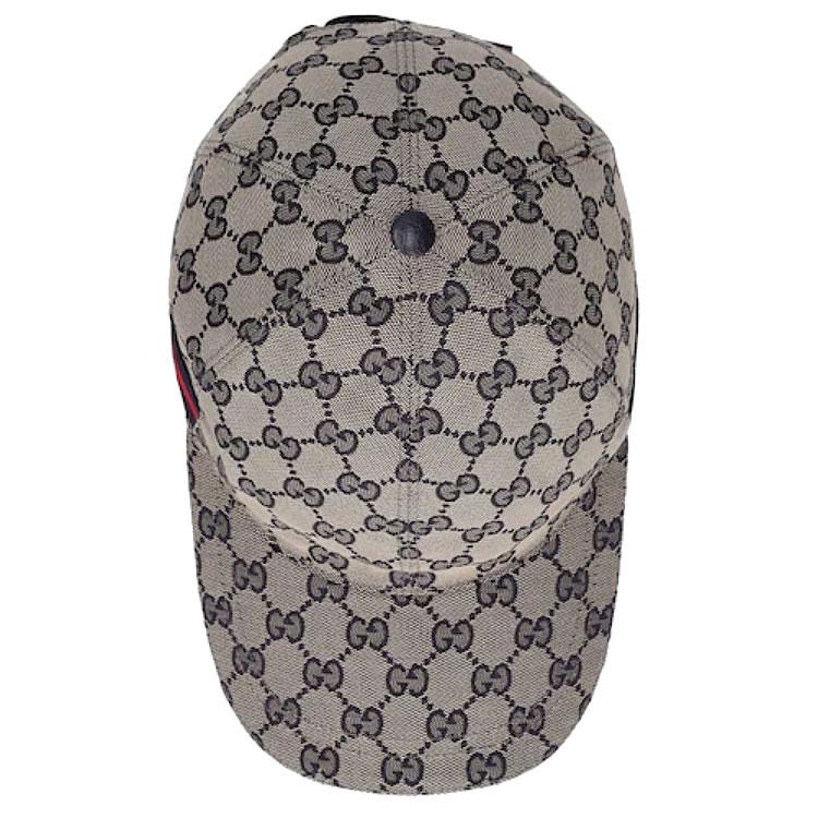 GUCCI キャップ GGキャンバス ベージュ Mサイズ 美品 未使用 タグ付き GGキャンバス ベースボールキャップ ・ベージュ＆ブルー | GUCCI公式
