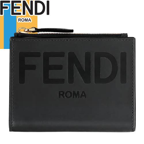 フェンディ Fendi 財布 二つ折り財布 コンパクト フェンディ ローマ ウォレット レディース メンズ スリム ミニ財布 ブランド 革 本革 黒 ブラック 5 029 Mss 通販 Yahoo ショッピング
