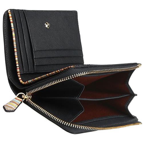 ポールスミス Paul Smith 財布 二つ折り財布 ミニ財布 小銭入れあり メンズ マルチストライプ おしゃれ レザー 本革 ブランド プレゼント 黒 ブラック 6 023 Mss 通販 Yahoo ショッピング