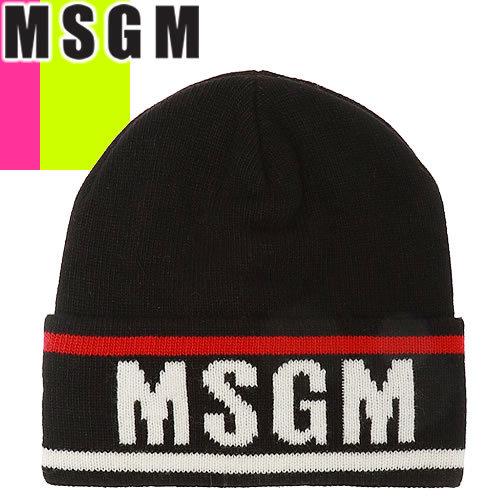MSGM（エムエスジーエム） ニット帽 ニットキャップ ロゴ ビーニー