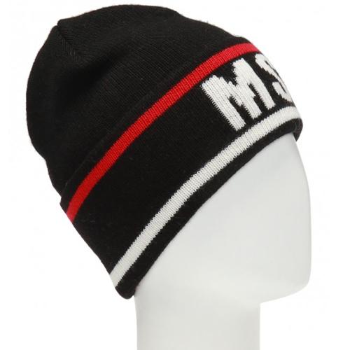 MSGM（エムエスジーエム） ニット帽 ニットキャップ ロゴ ビーニー