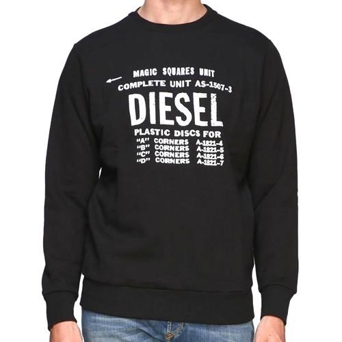 ディーゼル DIESEL トレーナー スウェット プルオーバー メンズ ブランド おしゃれ ロゴ 大きいサイズ 黒 白 ブラック ホワイト｜maido-selection｜04