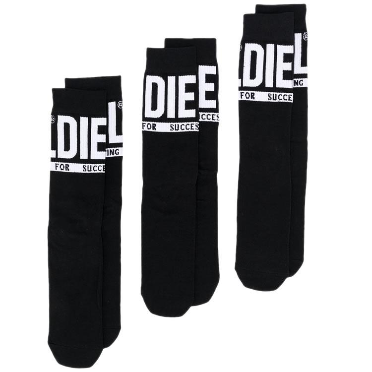 DIESEL（ディーゼル） 靴下 クルーソックス クルー丈 3枚セット 3足