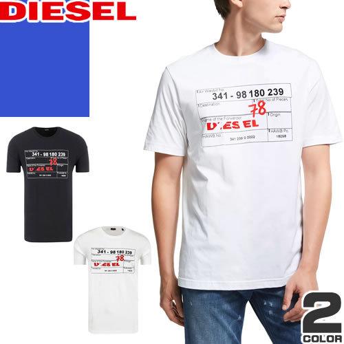 ディーゼル DIESEL Tシャツ T-JUST-W2 00SHYM 0CATM メンズ クルーネック 丸首 プリント ロゴ 半袖 ブランド