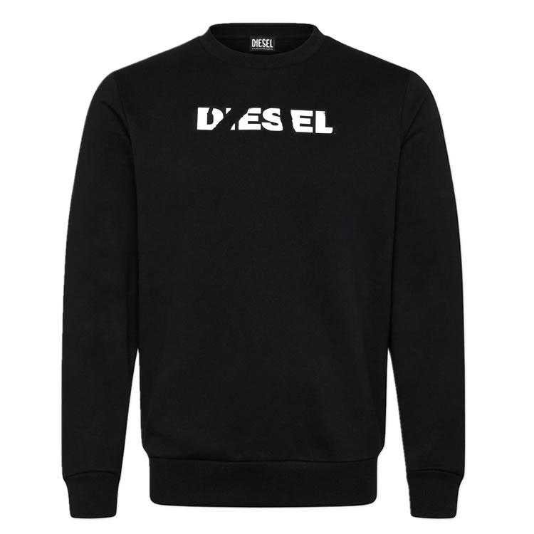 ディーゼル DIESEL トレーナー スウェット A22080 S-GIR メンズ ロゴ クルーネック 丸首 大きいサイズ ブランド かっこいい コットン 黒 ブラック | DIESEL | 03