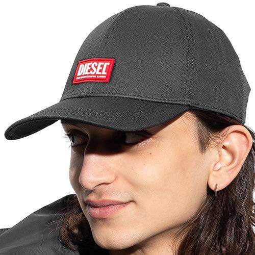 ディーゼル DIESEL キャップ 帽子 ベースボールキャップ CORRY-GUM メンズ ロゴ ブランド 大きいサイズ 深め ゴルフ 夏 黒 白  ブラック ホワイト