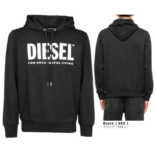 ディーゼル DIESEL パーカー プルオーバー フーディー スウェット メンズ ロゴ おしゃれ コットン 大きいサイズ ブランド 黒 ブラック|maido-selection|02