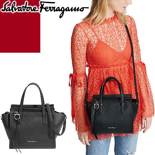 最終値下げ フェラガモ Salvatore Ferragamo バッグ ショルダーバッグ トートバッグ ダブル ハンドバッグ レディース ガンチーニ 2way ブランド 革 斜めがけ 黒 ブラック 人気ブランド Www Ladislexia Net