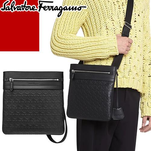 フェラガモ Salvatore Ferragamo バッグ ショルダーバッグ メッセンジャーバッグ メンズ ガンチーニ 斜めがけ レザー 本革 ブランド プレゼント 黒 ブラック 230 038 Mss 通販 Yahoo ショッピング