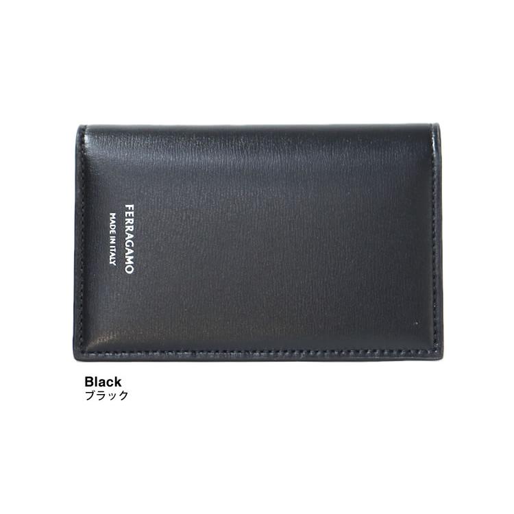 【新品】イタリア製FERRAGAMO ブラック ケース　財布 FERRAGAMO（フェラガモ） 財布 二つ折り財布 メンズ 小銭入れあり 本革