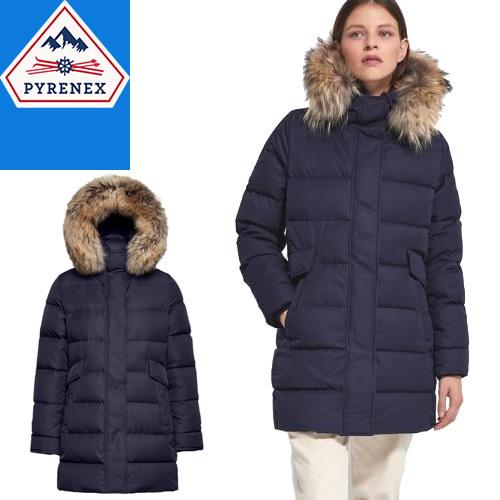 PYRENEX グルノーブルブラックダウンジャケット JP 40ファー付き