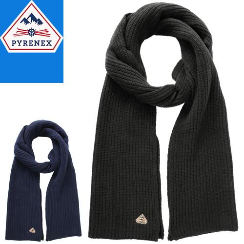 ウール ブラックマフラー Pyrenex（ピレネックス） PYRENEX ORNEO マフラー ストール メンズ