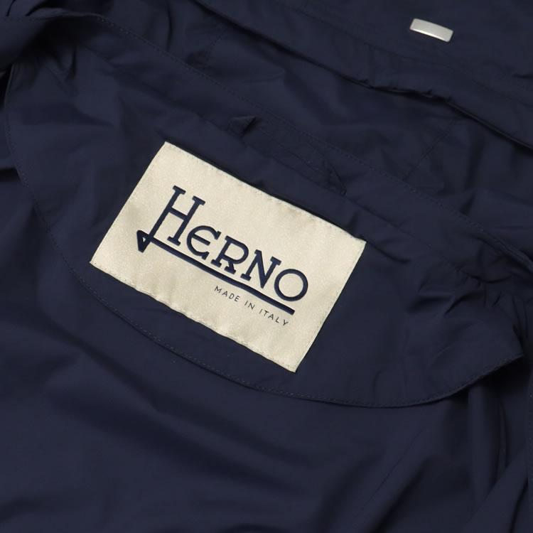 Herno ネイビー スプリングコート HERNO（ヘルノ） スプリングコート レディース フード付き Aライン 春