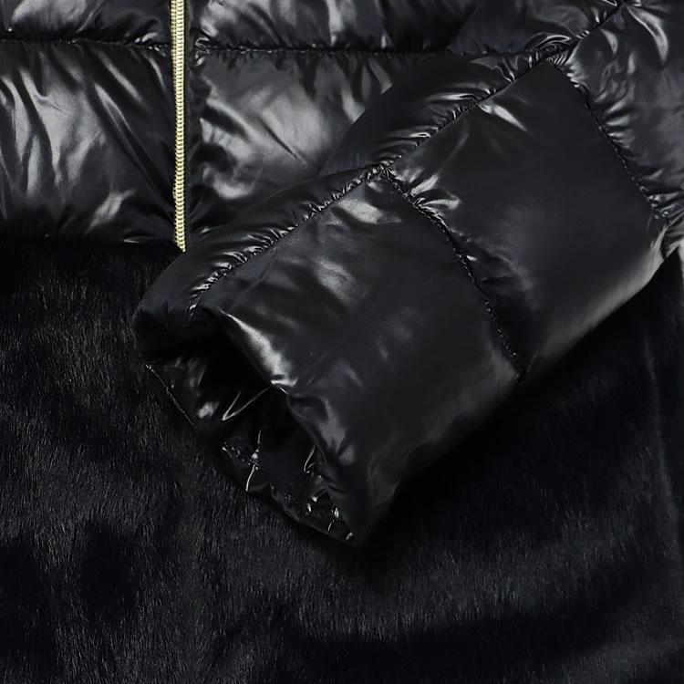 新品未使用　ヘルノ　エコファーダウンジャケット 44 ブラック HERNO ヘルノ ダウン ダウンジャケット ファーコート ブルゾン