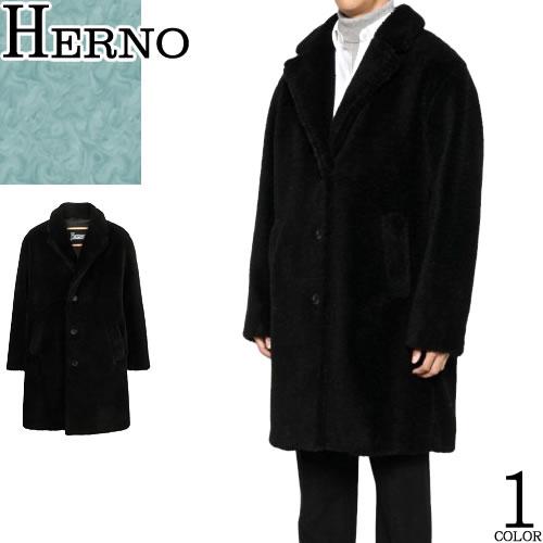 【HERNO】ヘルノ メンズ エコファー コート サイズ 46 新品 HERNO（ヘルノ） ロングコート ボアコート アウター エコファー コート