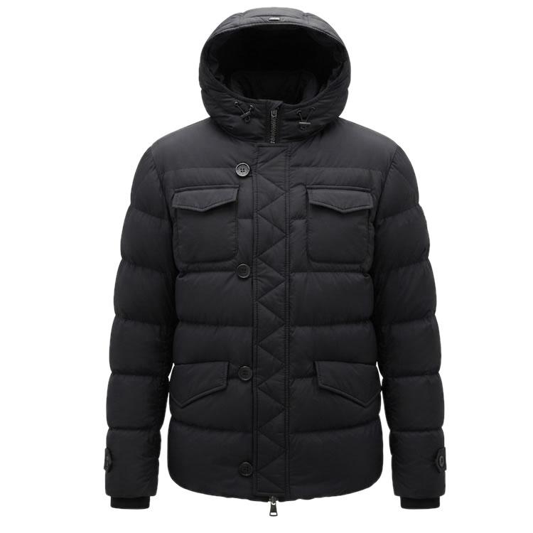 HERNO ヘルノ ダッフルダウンジャケット 46 M 黒 HERNO（ヘルノ） ダウン ダウンジャケット ダウンコート アウター