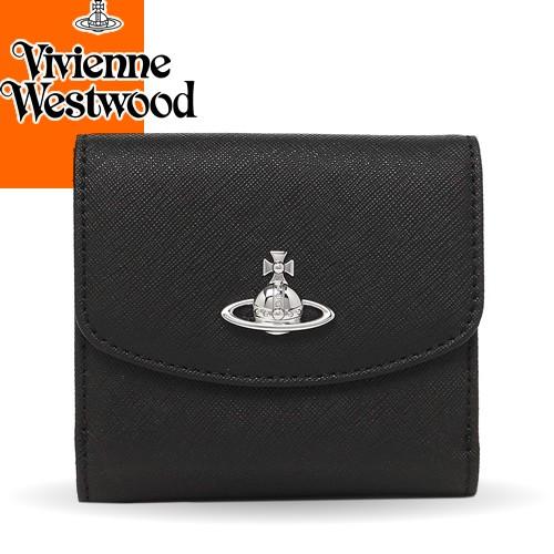 ヴィヴィアンウエストウッド ヴィヴィアン Vivienne Westwood 財布 二つ折り財布 スモール ウォレット レディース メンズ 小銭入れ付き ブランド 革 黒 ブラック｜maido-selection