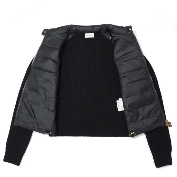 MONCLER フード付きカーディガン ブラック MONCLER 【並行輸入品】モンクレール フード付きカーディガン