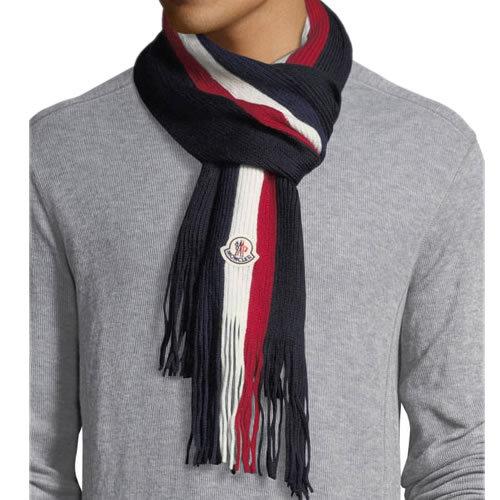 モンクレール Moncler マフラー ストール トリコロール スカーフ メンズ レディース ウール ブランド プレゼント 黒 ブラック 252 098 Mss 通販 Yahoo ショッピング