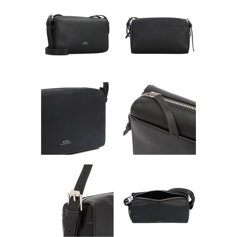 APC A.P.C. アーペーセー バッグ ショルダーバッグ ニノ カメラバッグ レディース メンズ ロゴ 斜めがけ 大人 ブランド 軽量 上品 小さめ プレゼント 黒の画像