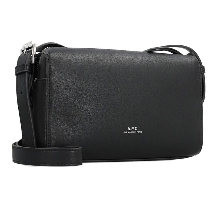 APC A.P.C. アーペーセー バッグ ショルダーバッグ ニノ カメラバッグ レディース メンズ ロゴ 斜めがけ 大人 ブランド 軽量 上品 小さめ プレゼント 黒の画像