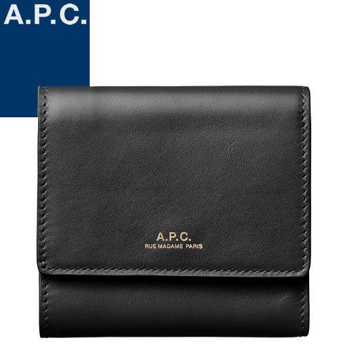 A.P.C. アーペーセー 財布 三つ折り財布 ミニ財布 小銭入れあり レディース メンズ コンパクトウォレット ロゴ レザー 本革 ブランド  プレゼント 黒 ブラック : 265-032 : MSS - 通販 - Yahoo!ショッピング