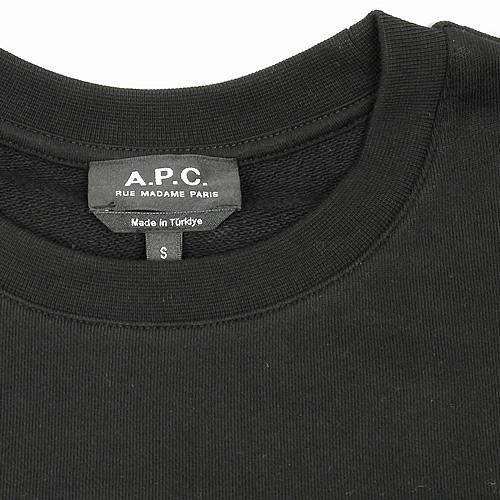 アーペーセー A.P.C. トレーナー ルーファス VPC スウェットシャツ 8 メンズ 長袖 ロゴ ブランド コットン メンズ 大きいサイズ 黒 ブラック｜maido-selection｜05