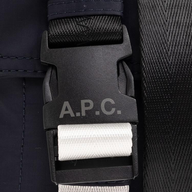 アーペーセー A.P.C. バッグ ショルダーバッグ トレック クロスボディ ポーチ メンズ レディース ナイロン ロゴ ブランド 斜めがけ 小さめ 紺色 ネイビー｜maido-selection｜07